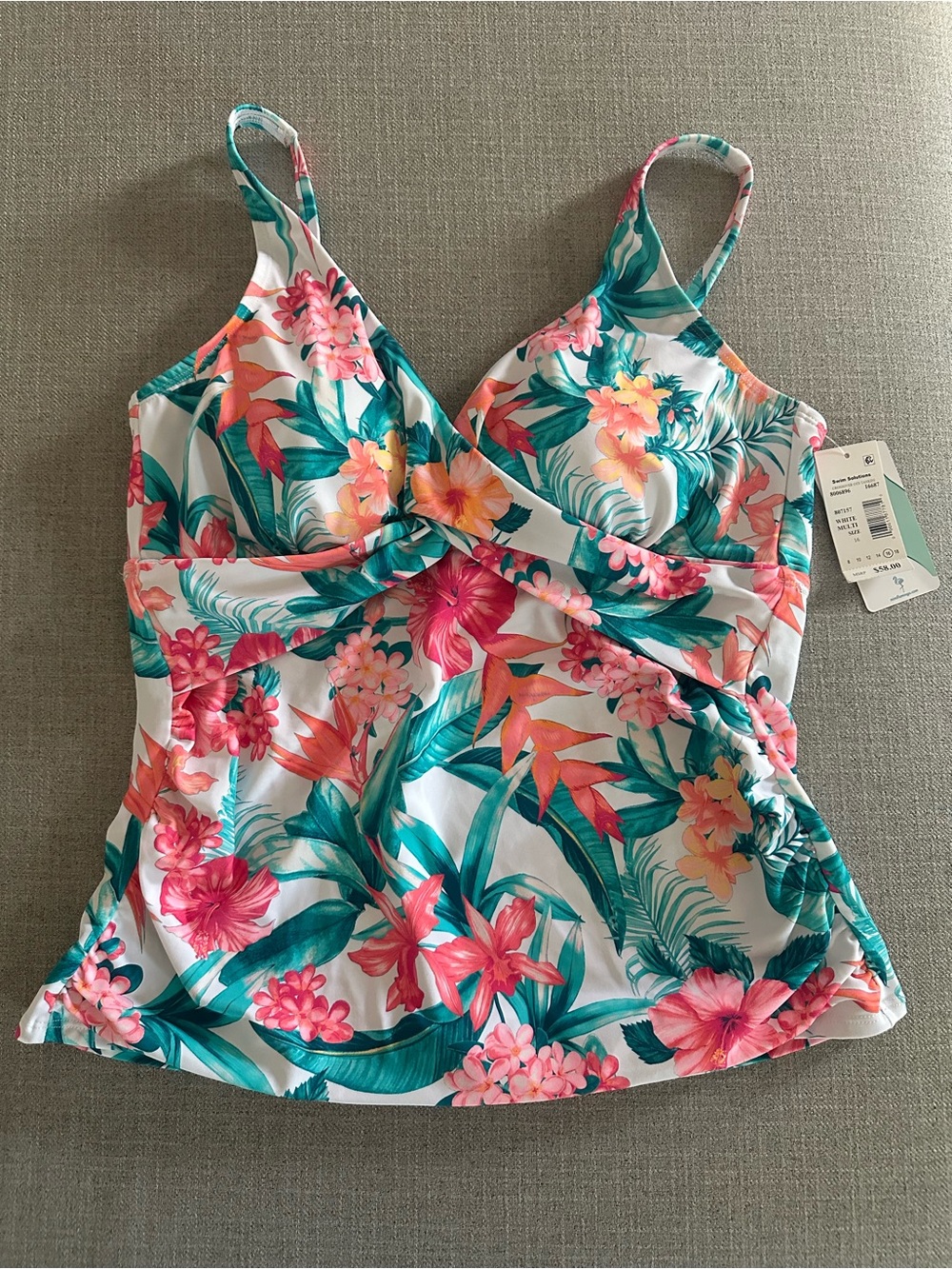 Swim Solutions Floral Tankini Top